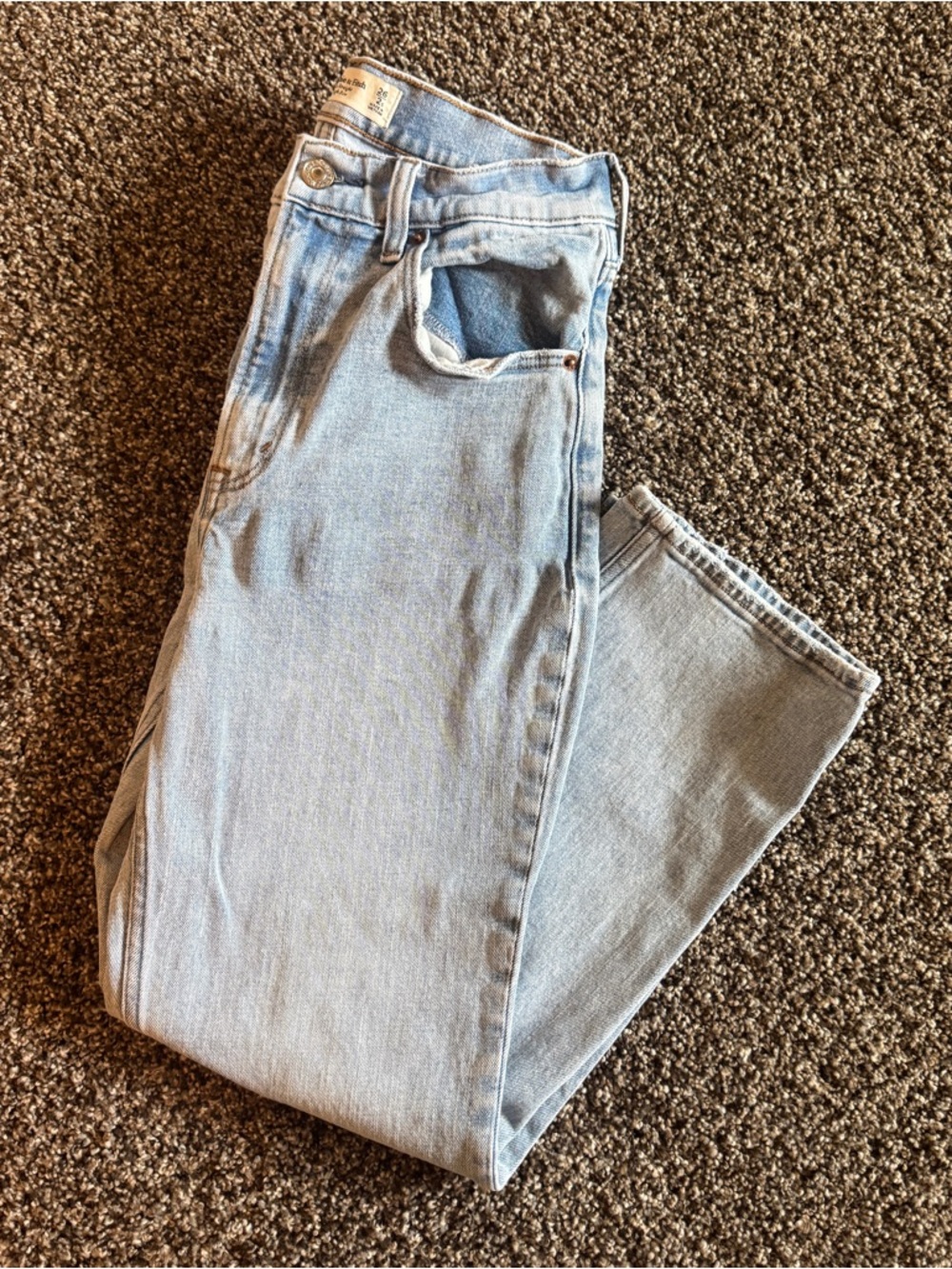 Abercrombie & Fitch Light Wash Straight Leg Jeans